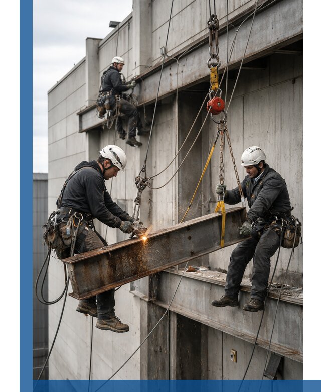 Демонтаж металлоконструкций на высоте в Орле под ключ