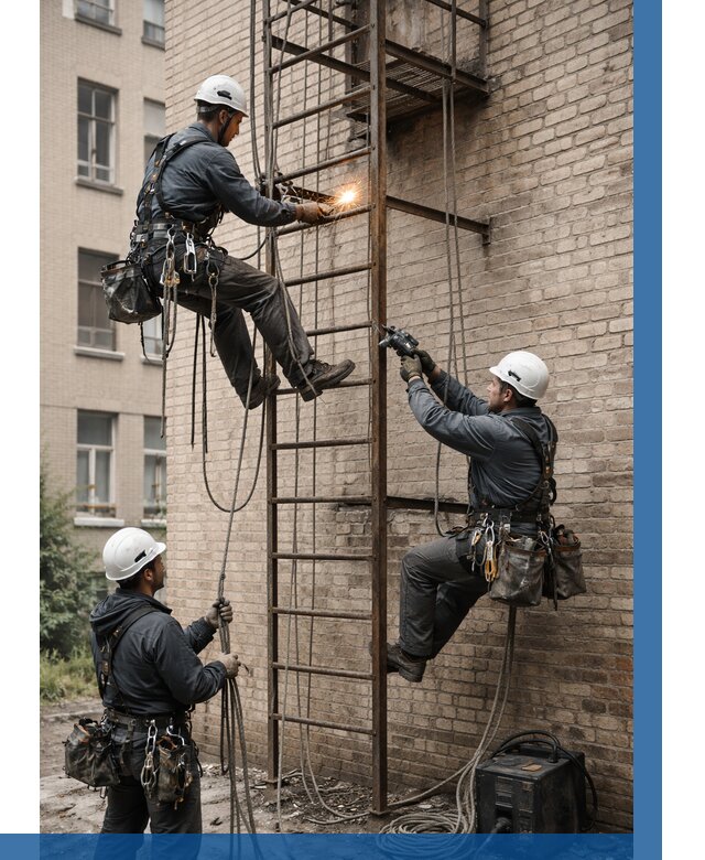 Ремонт пожарной лестницы в Орле от 7593 р. | ВЫСОТНИК-Орл