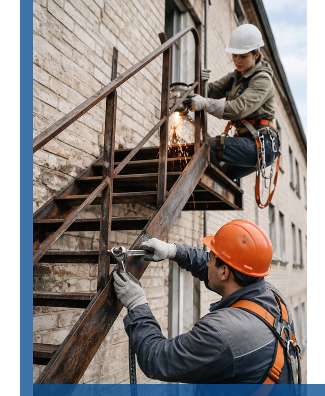 Ремонт и восстановление пожарных лестниц с выездом в Орле