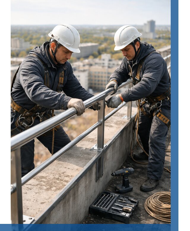 Монтаж перил на высоте в Орле от 2531 р. | ВЫСОТНИК-Орл