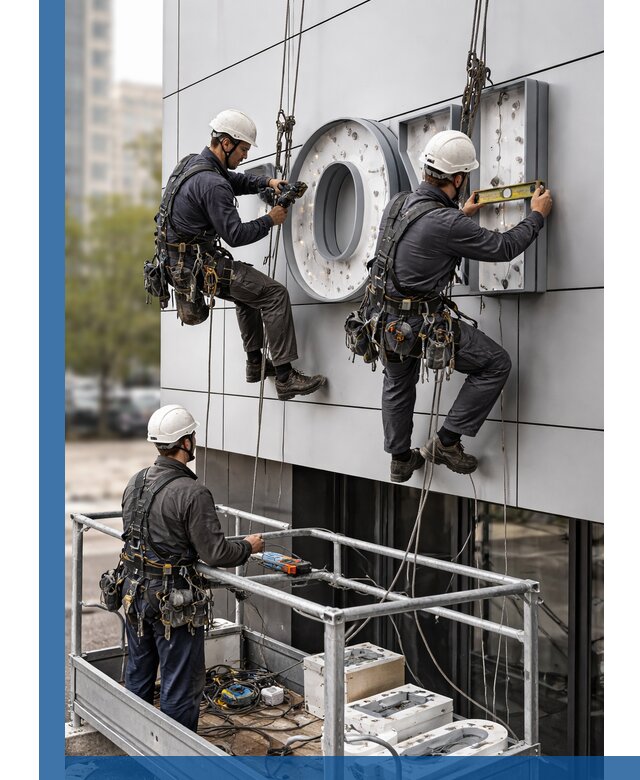 Профессиональный монтаж световых букв в Орле под ключ