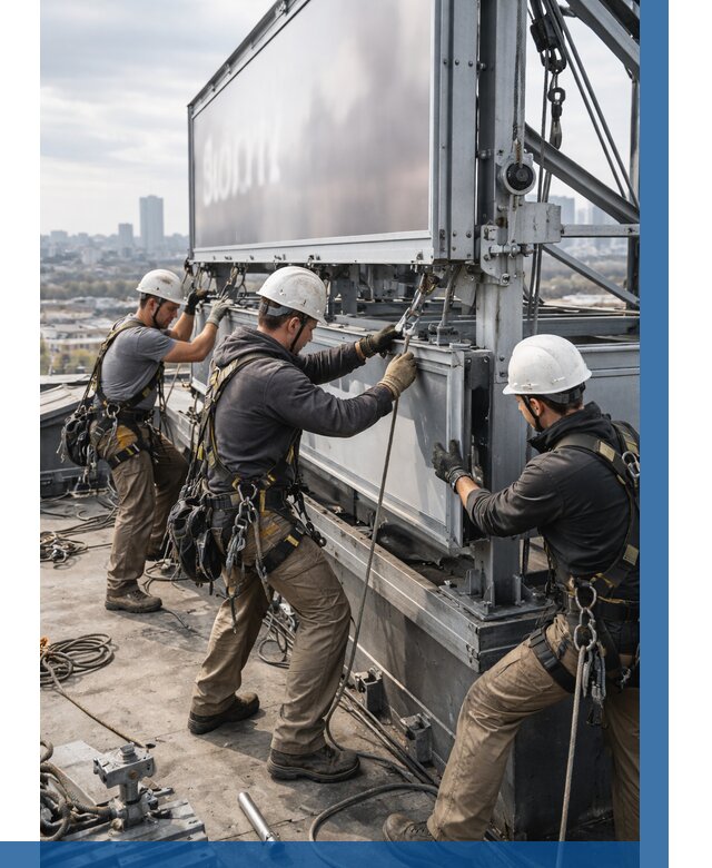 Монтаж крышной рекламной конструкции в Орле от 60744 р.|ВЫСОТНИК-Орл