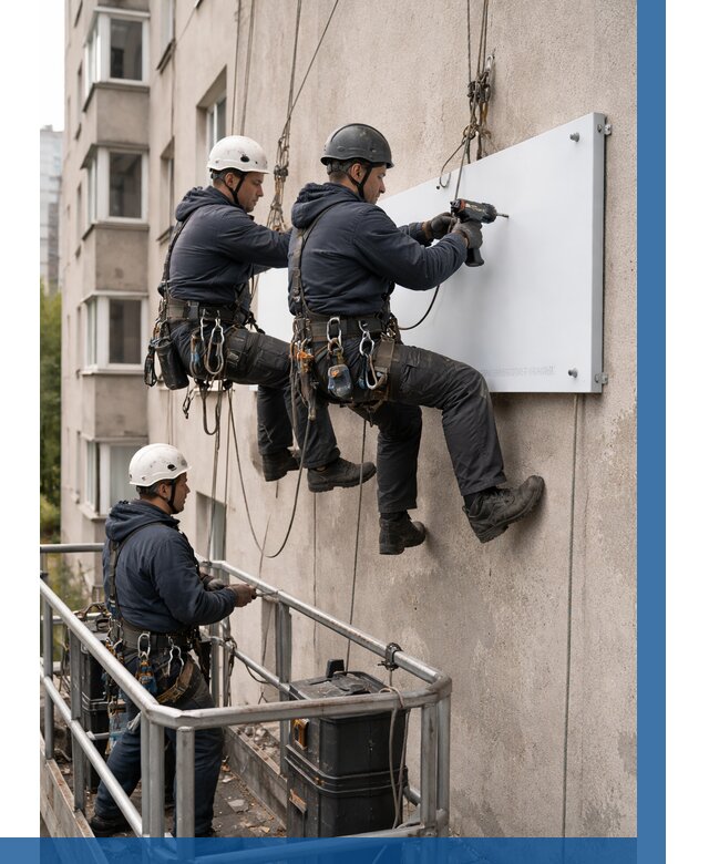 Монтаж табличек и указателей в Орле от 3543 р. | ВЫСОТНИК-Орл