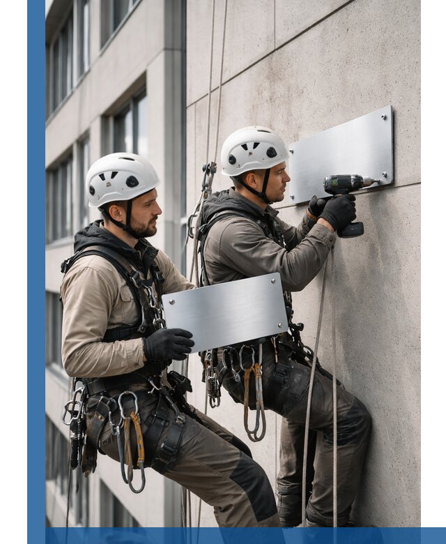 Монтаж табличек и указателей в Орле для зданий и сооружений