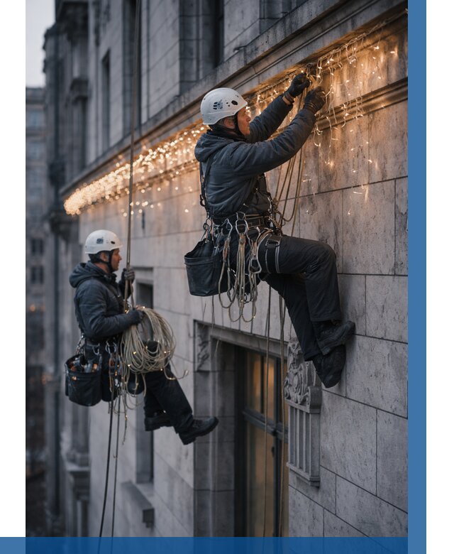 Монтаж новогодней иллюминации в Орле от 8605 р. | ВЫСОТНИК-Орл