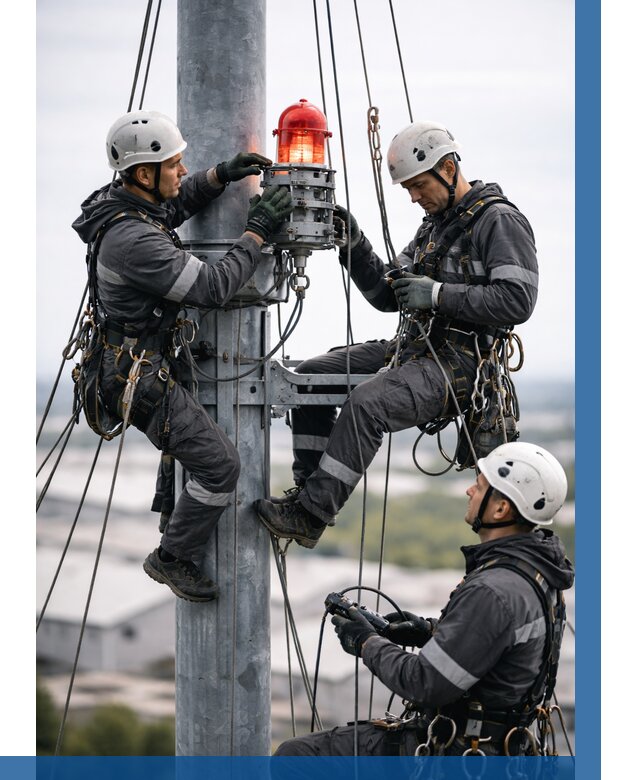 Монтаж заградительных огней в Орле от 8605 р. | ВЫСОТНИК-Орл