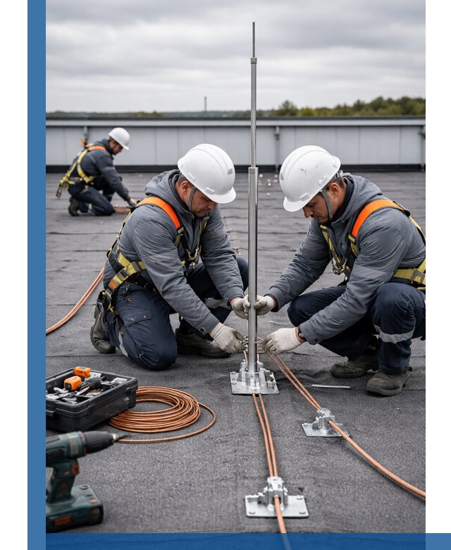 Монтаж молниезащиты на кровле в Орле под ключ с гарантией