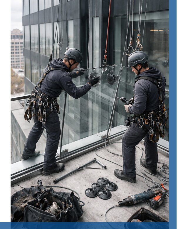 Монтаж стеклянных ограждений в Орле от 2531 р. | ВЫСОТНИК-Орл