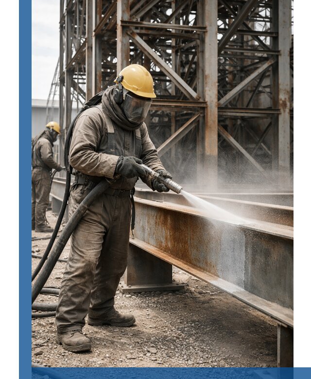 Пескоструйная очистка металлоконструкций в Орле промышленная