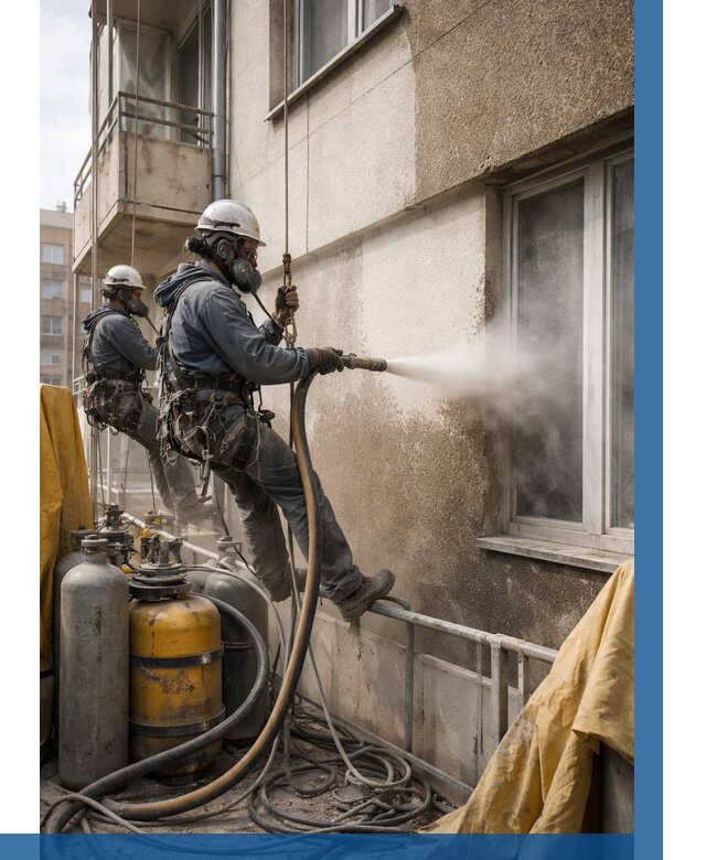 Пескоструйная очистка фасада в Орле от 658 р. | ВЫСОТНИК-Орл