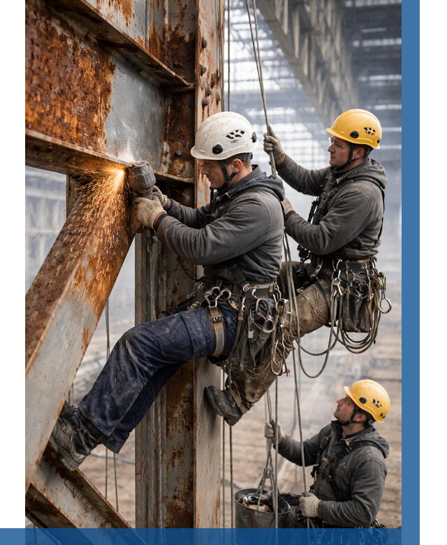 Зачистка металла от ржавчины в Орле от 354 р. | ВЫСОТНИК-Орл