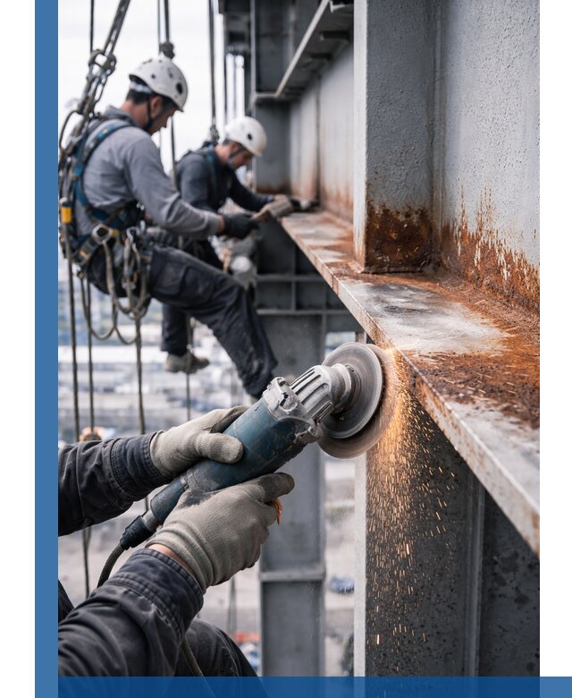 Зачистка металла от ржавчины и подготовка поверхностей в Орле