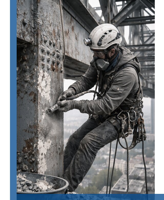 Удаление старой краски с металлических конструкций в Орле