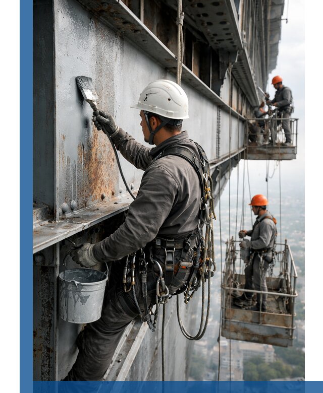 Покраска металлоконструкций на высоте в Орле профессионально