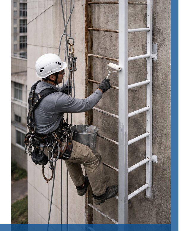 Покраска пожарных лестниц в Орле от 4556 р. | ВЫСОТНИК-Орл