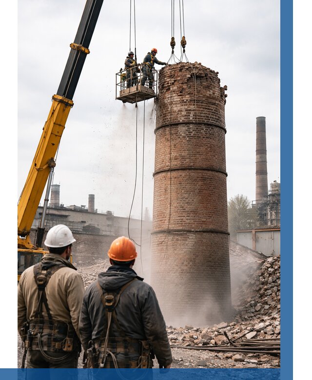 Демонтаж дымовой трубы в Орле от 91116 р. | ВЫСОТНИК-Орл, смета