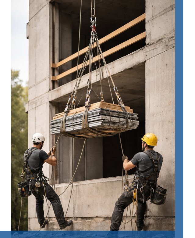 Подъем материала на этаж веревками в Орле от 1519 р. | ВЫСОТНИК-Орл