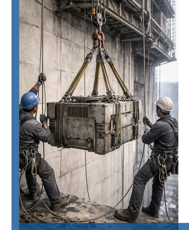 Такелажные работы на высоте, подъем и монтаж грузов в Орле