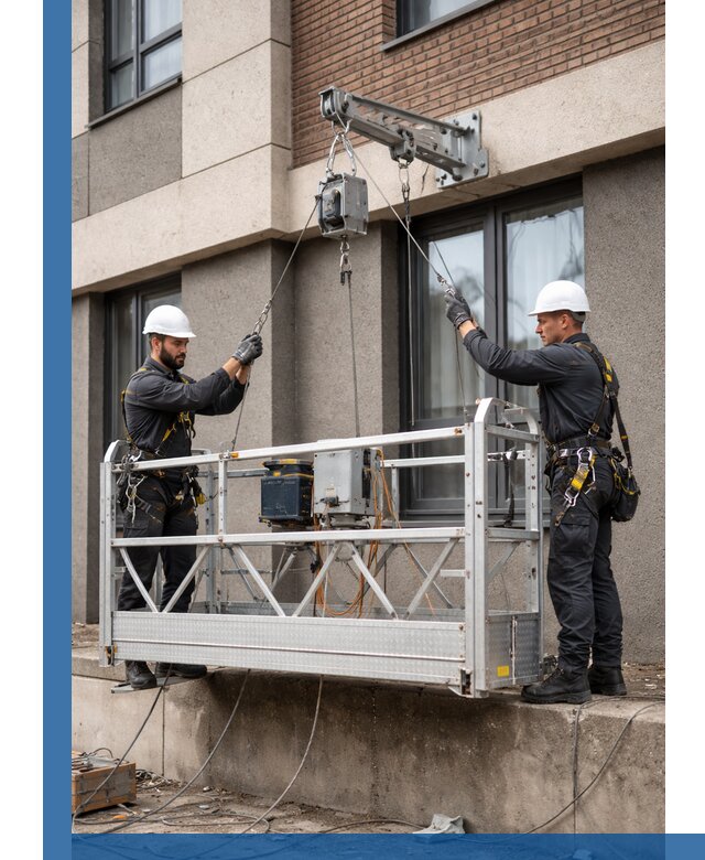 Монтаж и подъем фасадной люльки в Орле с гарантией безопасности