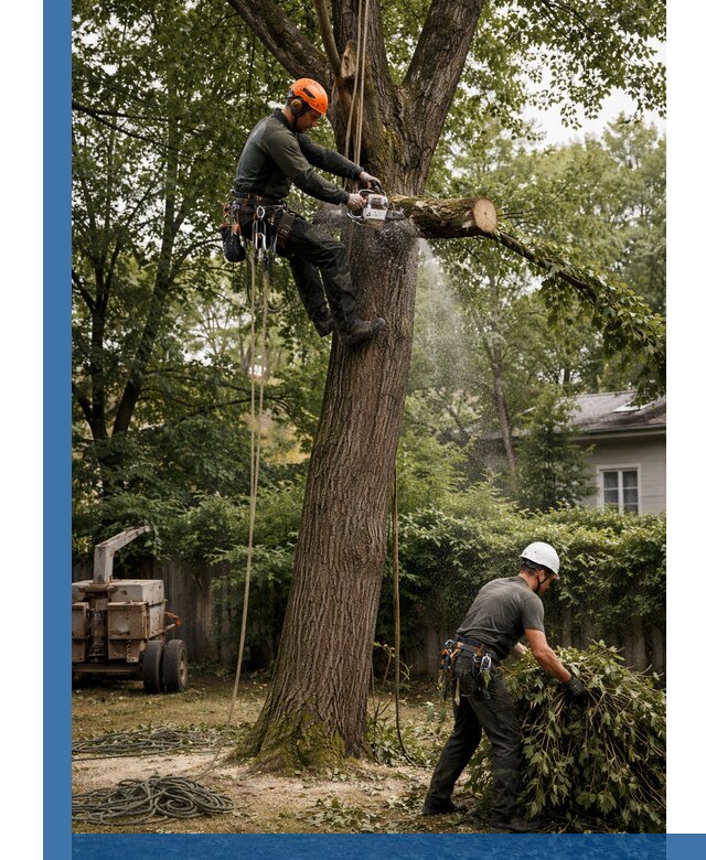Кронирование деревьев в Орле, безопасная высотная обрезка