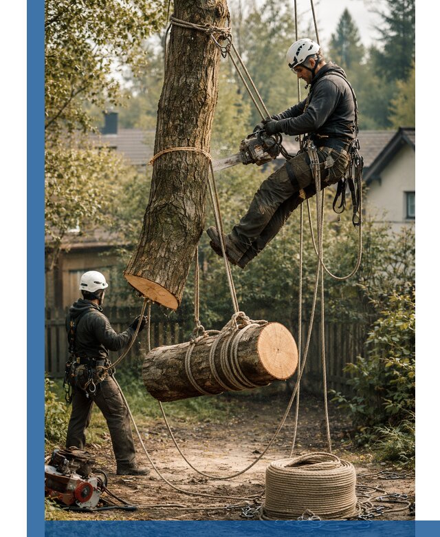 Валка деревьев частями в Орле, безопасно и аккуратно
