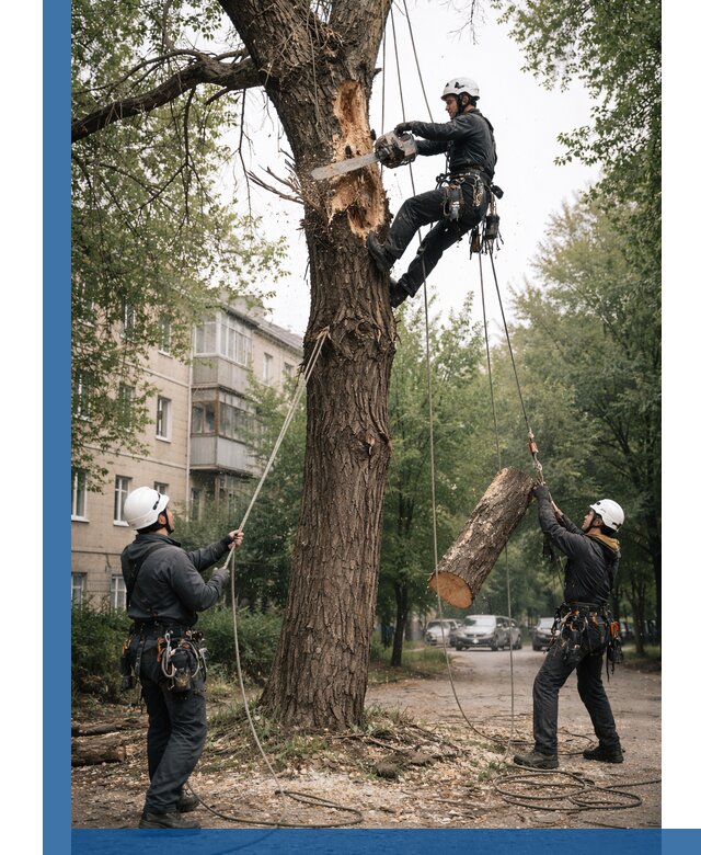 Срочное удаление аварийных деревьев в Орле с гарантией безопасности