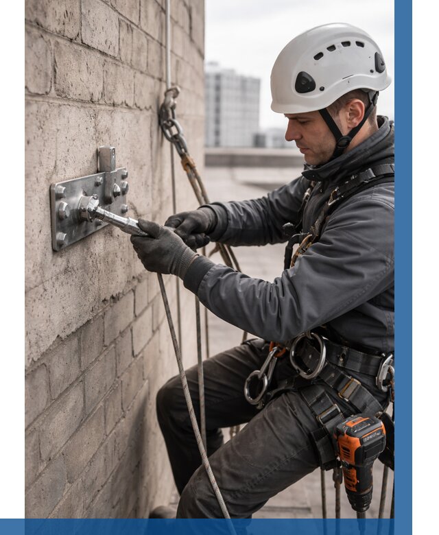 Установка анкерных точек в Орле от 3543 р. | ВЫСОТНИК-Орл