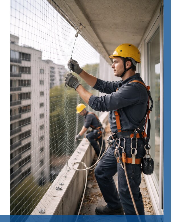 Монтаж сетки от птиц в Орле от 4556 р. | ВЫСОТНИК-Орл