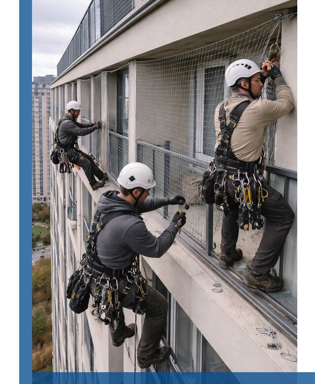 Профессиональный монтаж защитной сетки от птиц в Орле